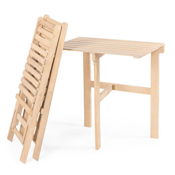 Nerja Modern Traditional 3-Piece Acacia Wood Outdoor Folding Bistro Set - JONATHAN Y